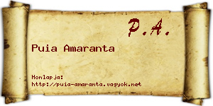 Puia Amaranta névjegykártya